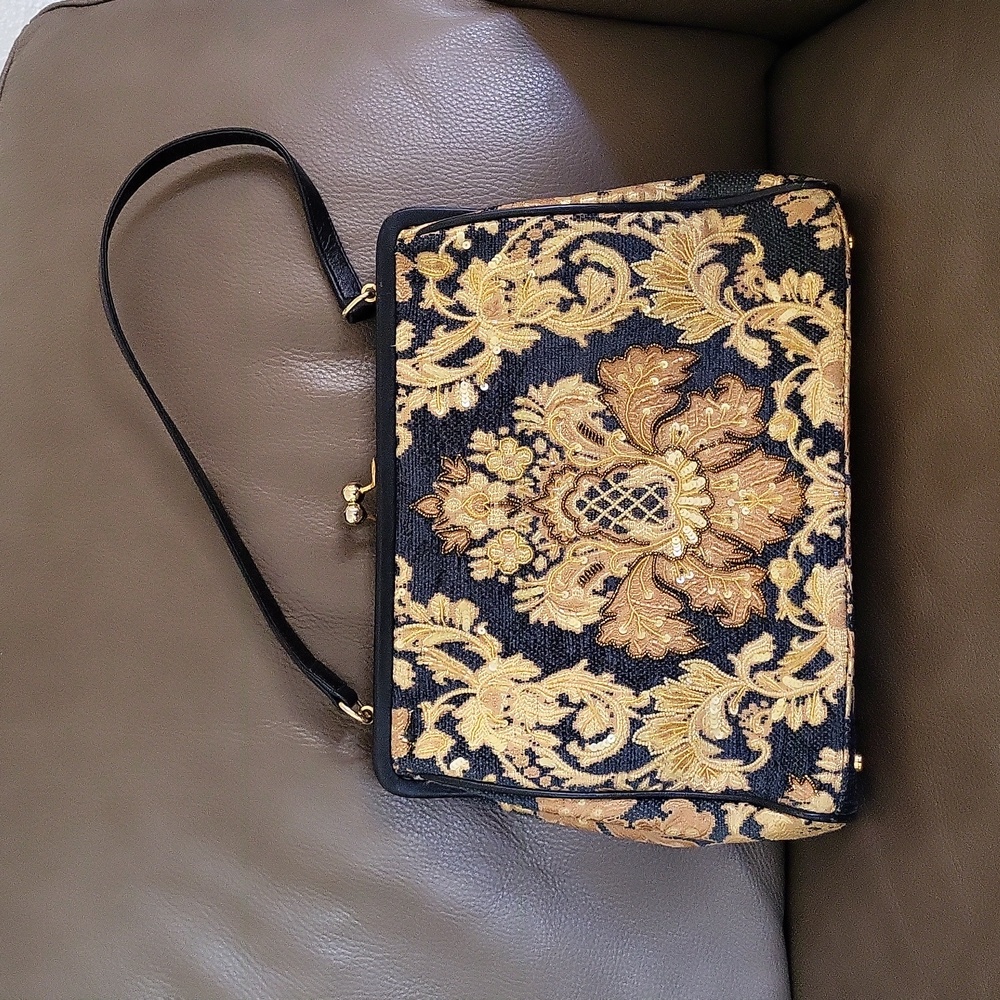 Christiana Beaded Tapestry Frame Bag